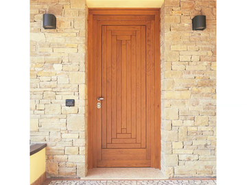 Oak entry door - Exterior oak entry door by CARMINATI SERRAMENTI - view 2